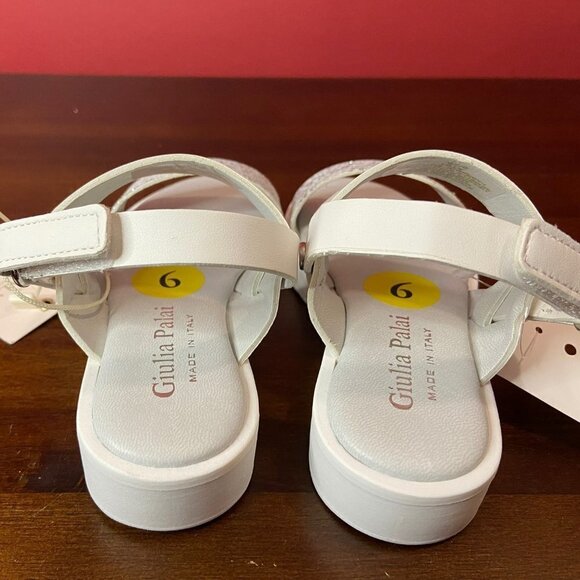 Giulia Palai Girl's White Italian Dress Sandals - Size 9 - NWT - Picture 4 of 4